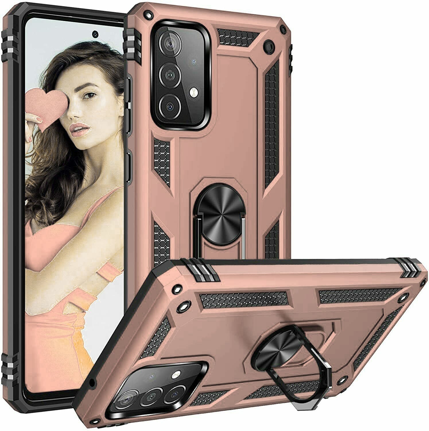 Coque hybride avec anneau pour Samsung Galaxy A53 5G Coque hybride avec anneau pour Samsung Galaxy A53 5G
